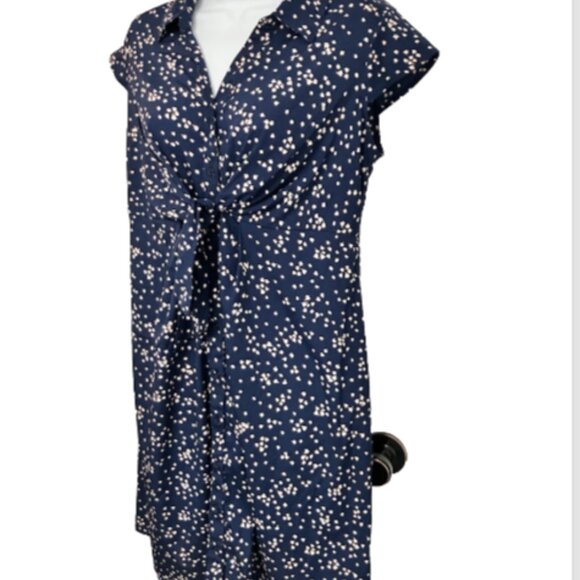 Motherhood Maternity Small Multicolor Short Sleeve V Neck Knee Length Dress - Picture 2 of 12